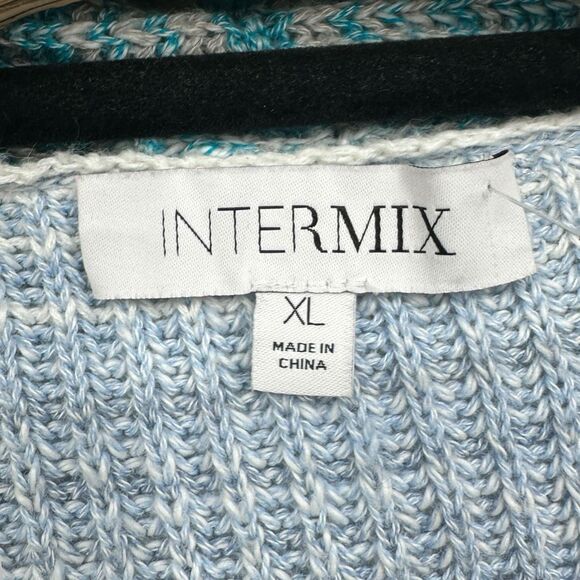 Intermix Chiara Space Dye Wrap Knit Cardigan Size X-Large XL Blue Comfy‎ Casual - Picture 4 of 8